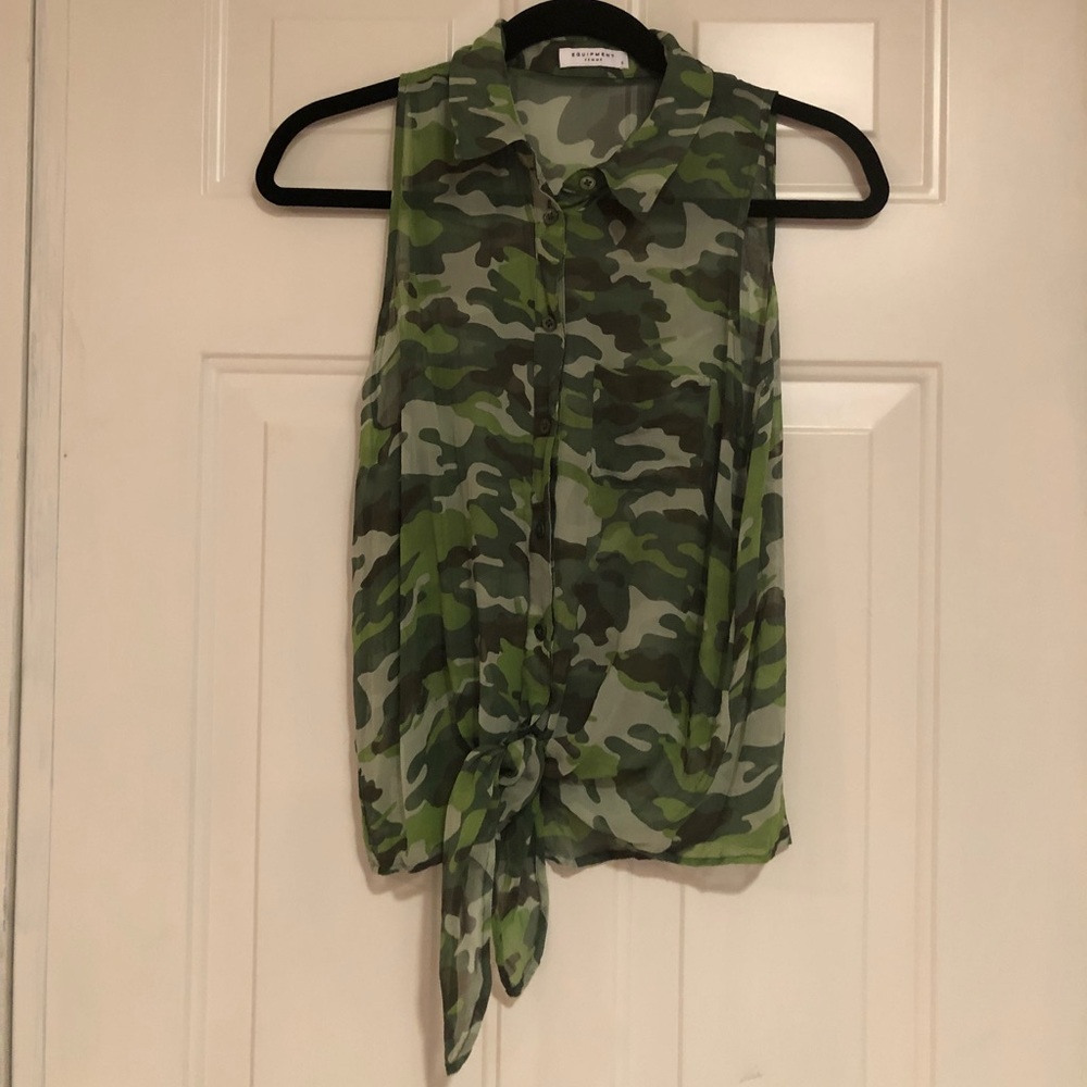 EQUIPMENT chiffon tank top.